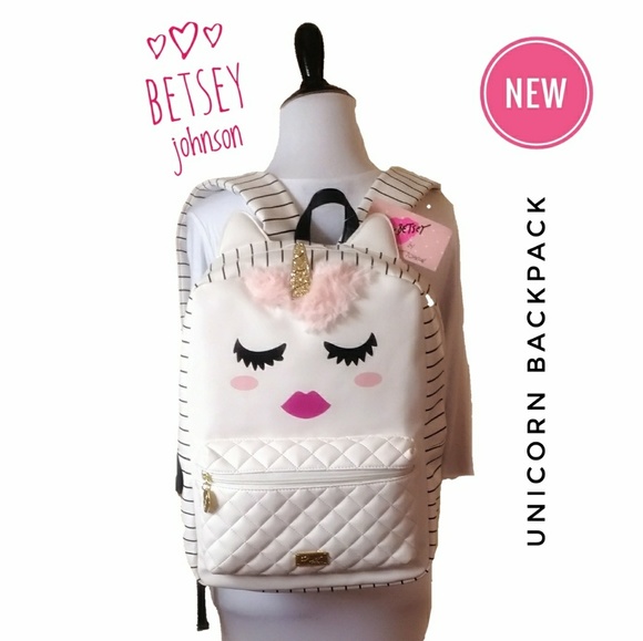Betsey Johnson Handbags - ♡New♡ BETSEY JOHNSON UNICORN + GLITTER BACKPACK